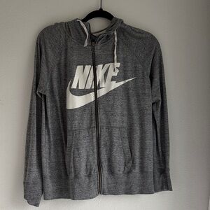 Nike Gray Hoodie with White Logo